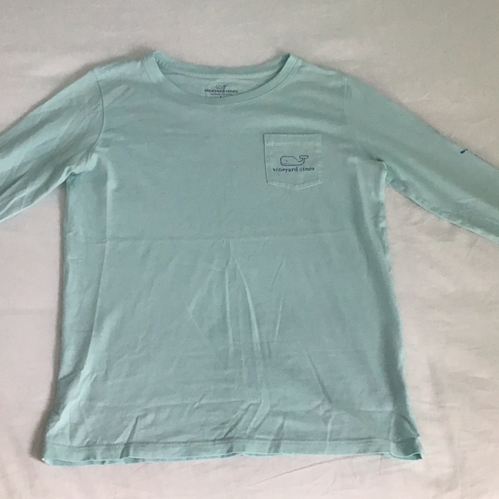 Girls Vineyard Vines long sleeve turquoise tee